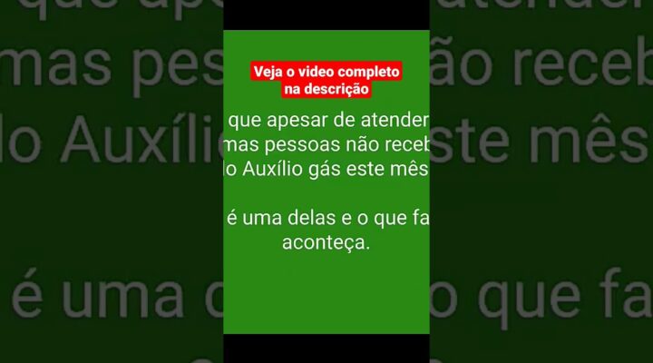 Como receber o Auxílio Gás